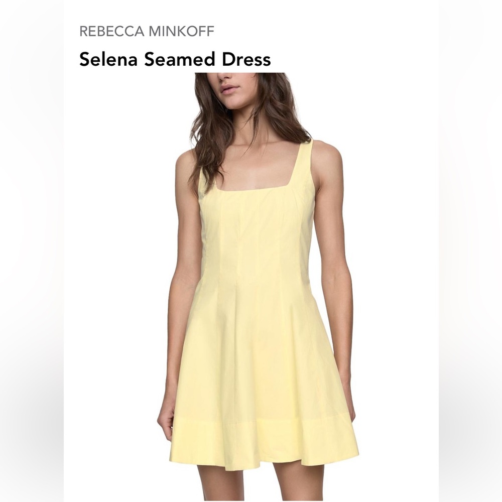 Rebecca Minkoff Selena Seamed Dress Fit & Flare Size 10 - Yellow Chamomile